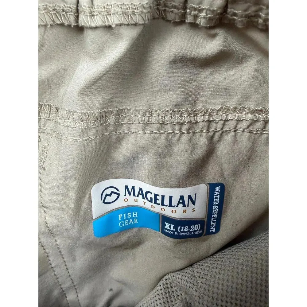 Magellan Boy's Beige Half‎ Pants Elastic Waist Casual Shorts Size XL (18-20)